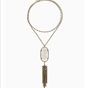 Kendra Scott Rayne Long Antique Brass Pendant